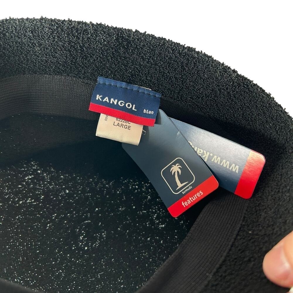 Kangol Bermuda Terry Bucket Hat NWT L Black Y2K Revival Streetwear Festival - Picture 4 of 6